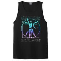 Vitruvian Man Guitarist Rock Star Leonardo Da Vinci Guitar PosiCharge Competitor Tank