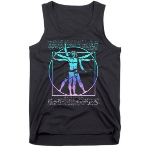 Vitruvian Man Guitarist Rock Star Leonardo Da Vinci Guitar Tank Top