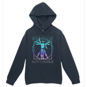 Vitruvian Man Guitarist Rock Star Leonardo Da Vinci Guitar Urban Pullover Hoodie