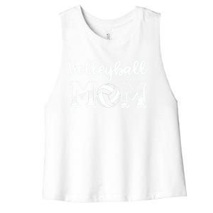 Volleyball Mom Gift For Lover Women's Racerback Cropped Tank