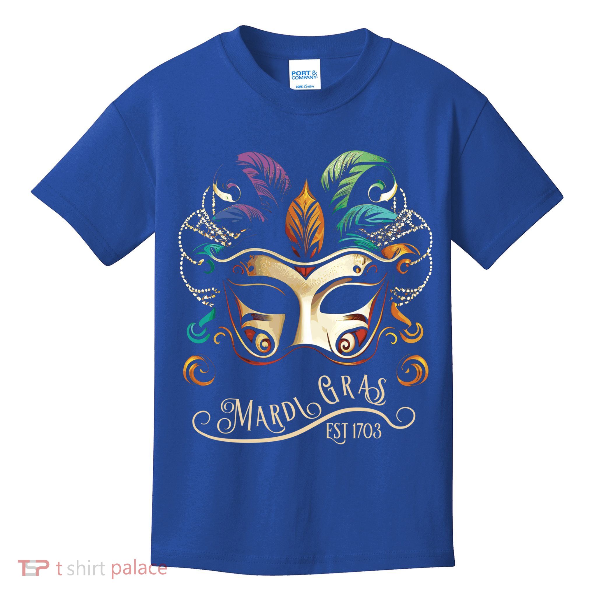 Vintage Mardi Gras Mask Gift Kids T-Shirt