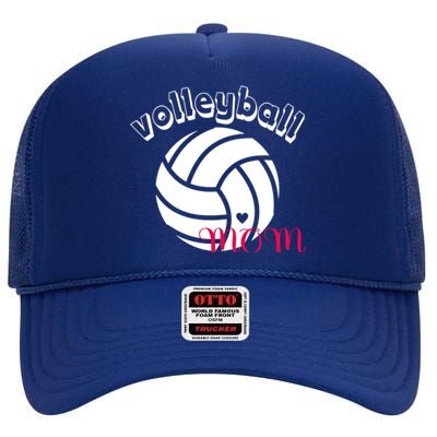 Volleyball Mom Gift High Crown Mesh Back Trucker Hat