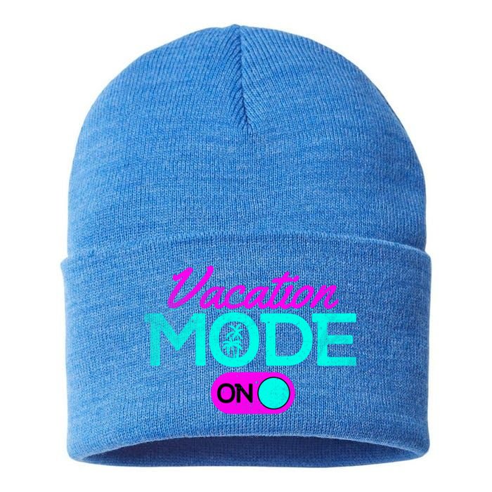 Vacation Mode Going On Vacation Beach Vacation Mode On Gift Sustainable Knit Beanie