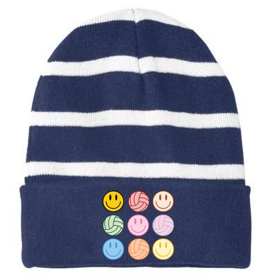 Volleyball Mom Game Day Striped Beanie with Solid Band