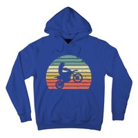 Vintage Motocross Gift Dirt Bike Silhouette Retro Dirt Bike Gift Hoodie