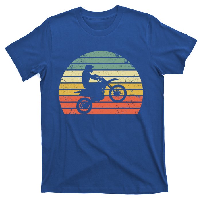 Vintage Motocross Gift Dirt Bike Silhouette Retro Dirt Bike Gift T-Shirt