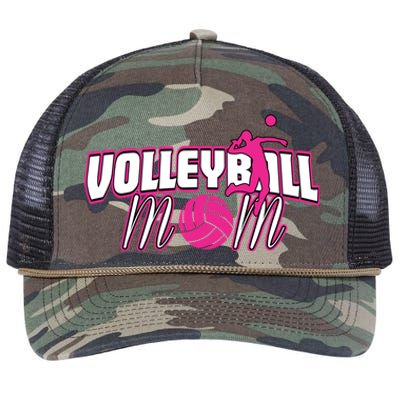 Volleyball Mom Gift Retro Rope Trucker Hat Cap