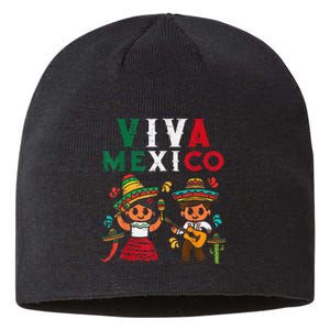 Viva Mexico Girl Maracas Guitar Mexican Independence Sustainable Beanie