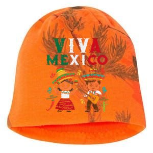 Viva Mexico Girl Maracas Guitar Mexican Independence Kati - Camo Knit Beanie