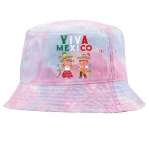 Viva Mexico Girl Maracas Guitar Mexican Independence Tie-Dyed Bucket Hat