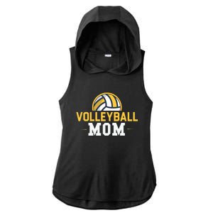 Volleyball Mom Gift Funny Sports Mom Mothers Day Ladies PosiCharge Tri-Blend Wicking Draft Hoodie Tank