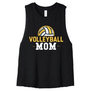 Volleyball Mom Gift Funny Sports Mom Mothers Day Women's Racerback Cropped Tank