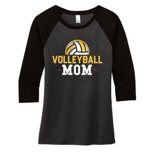 Volleyball Mom Gift Funny Sports Mom Mothers Day Women's Tri-Blend 3/4-Sleeve Raglan Shirt