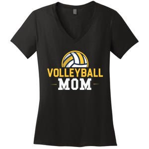 Volleyball Mom Gift Funny Sports Mom Mothers Day Women's V-Neck T-Shirt