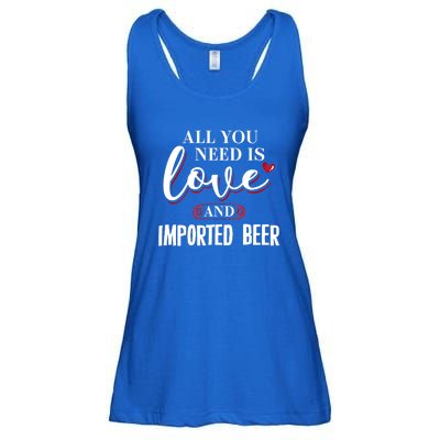 Valentine Meaningful Gift Imported Beer All You Need Is Gift Ladies Essential Flowy Tank