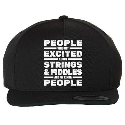 Violin Musician Gift Strings Fiddles Player Orchestra Violinist Great Gift Wool Snapback Cap