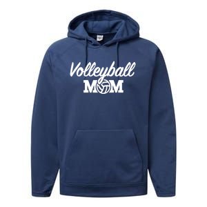 Volleyball Mom Gift Performance Fleece Hoodie