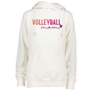 Volleyball Mom Game Love Gift Womens Funnel Neck Pullover Hood