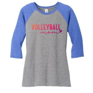 Volleyball Mom Game Love Gift Women's Tri-Blend 3/4-Sleeve Raglan Shirt