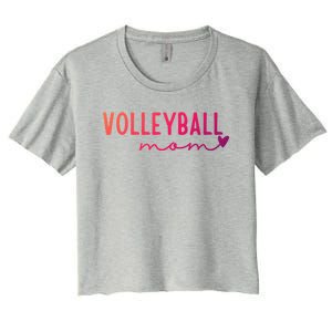 Volleyball Mom Game Love Gift Women's Crop Top Tee