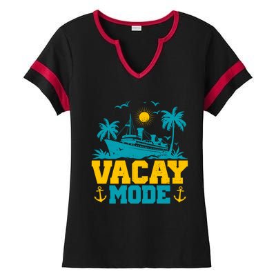 Vacay Mode Gift Ladies Halftime Notch Neck Tee