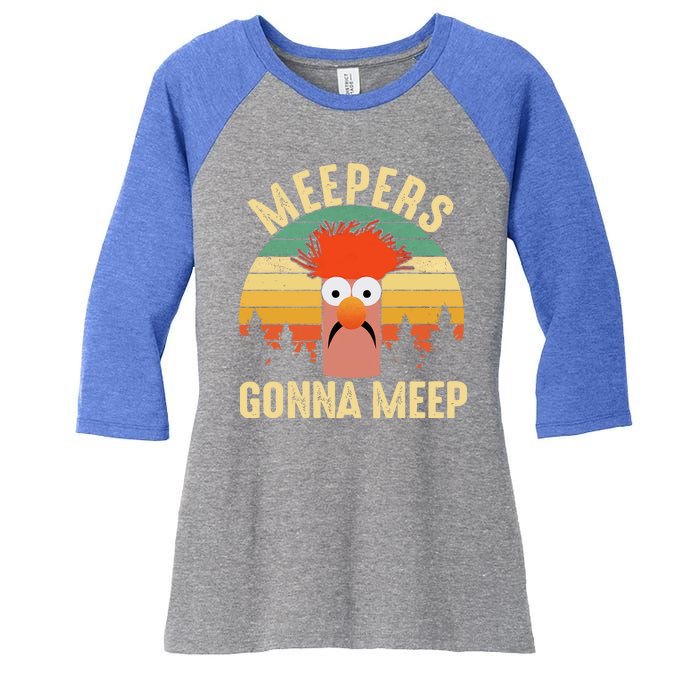 Vintage Meepers Gonna Meep Muppet Women's Tri-Blend 3/4-Sleeve Raglan Shirt