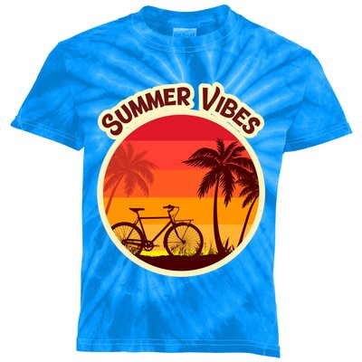 Vacay Mode Gift Cute Summer Vacation Vibes Sun Sunset Gift Kids Tie-Dye T-Shirt