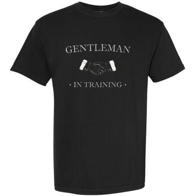 Vintage Man Gentleman In Training Retro White Garment-Dyed Heavyweight T-Shirt