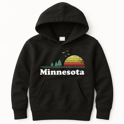 Vintage Minnesota Grown Mn Home Design Souvenir Kids Hoodie