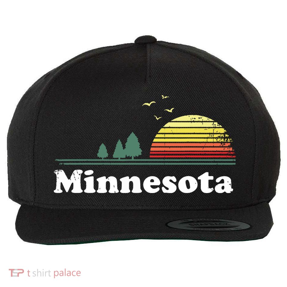 Vintage Minnesota Grown Mn Home Design Souvenir Wool Snapback Cap