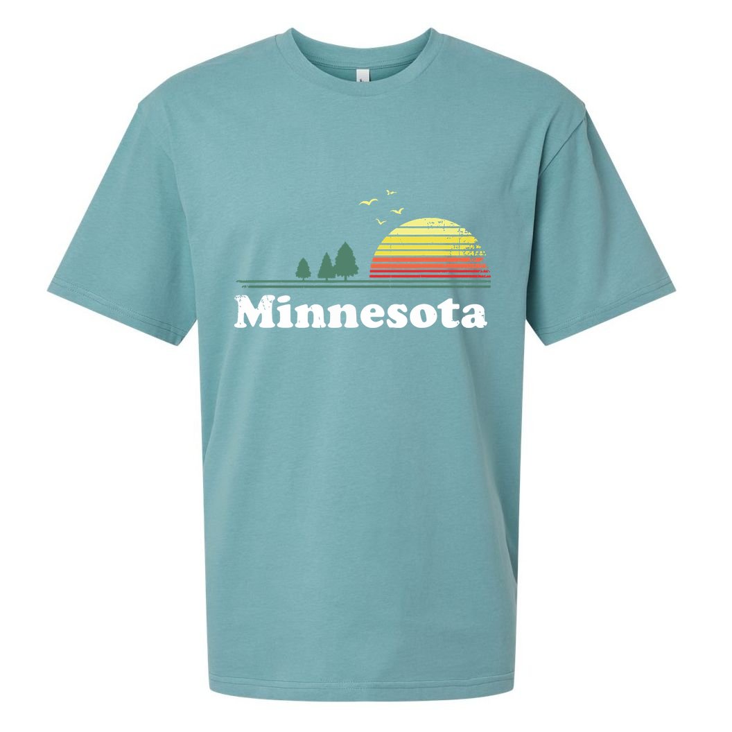 Vintage Minnesota Grown Mn Home Design Souvenir Sueded Cloud Jersey T-Shirt