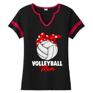 Volleyball Mom Gift Ladies Halftime Notch Neck Tee