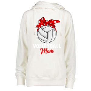 Volleyball Mom Gift Womens Funnel Neck Pullover Hood