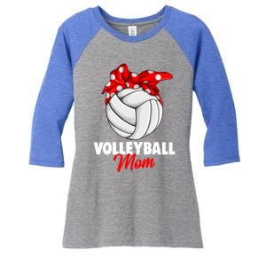 Volleyball Mom Gift Women's Tri-Blend 3/4-Sleeve Raglan Shirt