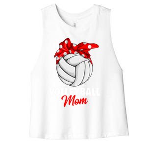 Volleyball Mom Gift Women's Racerback Cropped Tank