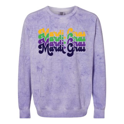 Vintage Meaningful Gift Mardi Gras Gift Colorblast Crewneck Sweatshirt