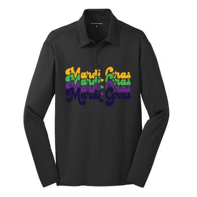 Vintage Meaningful Gift Mardi Gras Gift Silk Touch Performance Long Sleeve Polo