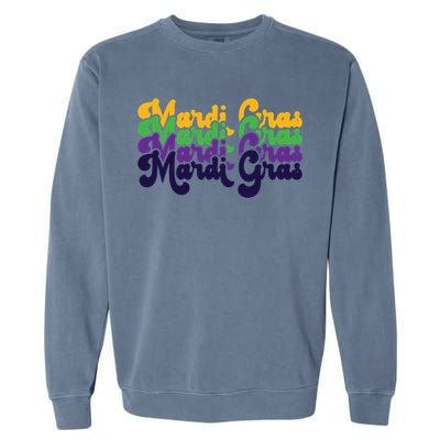 Vintage Meaningful Gift Mardi Gras Gift Garment-Dyed Sweatshirt