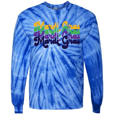 Vintage Meaningful Gift Mardi Gras Gift Tie-Dye Long Sleeve Shirt