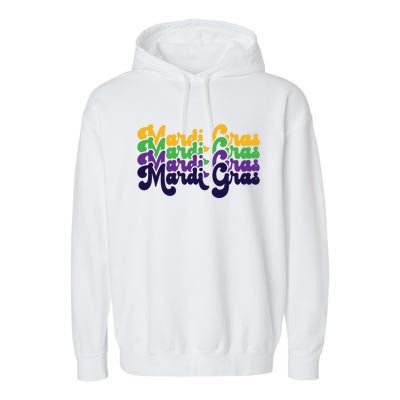 Vintage Meaningful Gift Mardi Gras Gift Garment-Dyed Fleece Hoodie