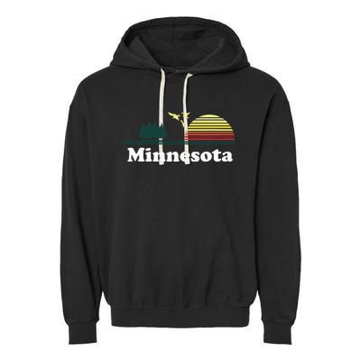 Vintage Minnesota Grown Mn Home Design Souvenir Garment-Dyed Fleece Hoodie