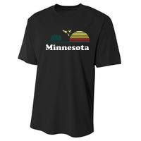 Vintage Minnesota Grown Mn Home Design Souvenir Performance Sprint T-Shirt