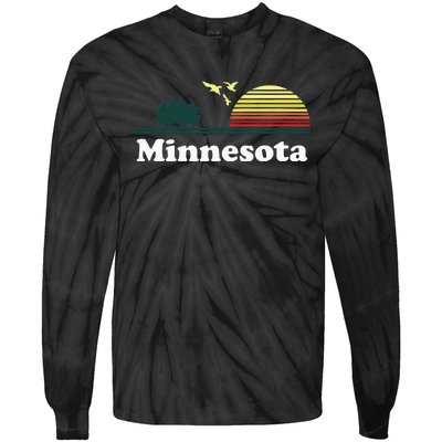 Vintage Minnesota Grown Mn Home Design Souvenir Tie-Dye Long Sleeve Shirt