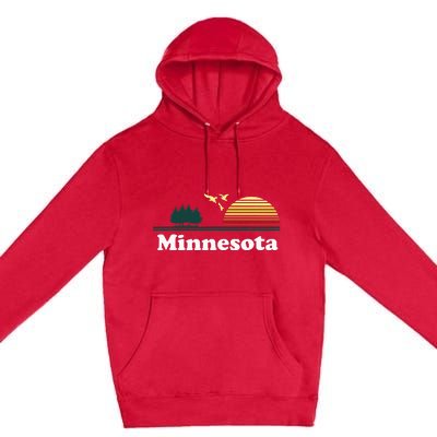 Vintage Minnesota Grown Mn Home Design Souvenir Premium Pullover Hoodie