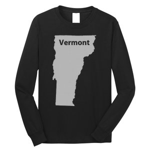 Vermont Map Home State Pride Gift Long Sleeve Shirt