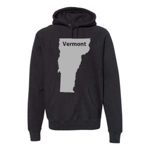 Vermont Map Home State Pride Gift Premium Hoodie