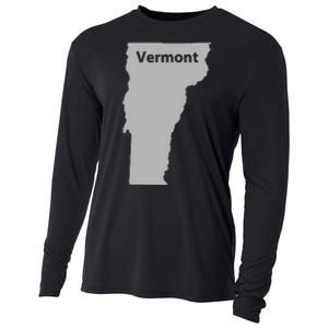 Vermont Map Home State Pride Gift Cooling Performance Long Sleeve Crew