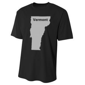 Vermont Map Home State Pride Gift Performance Sprint T-Shirt