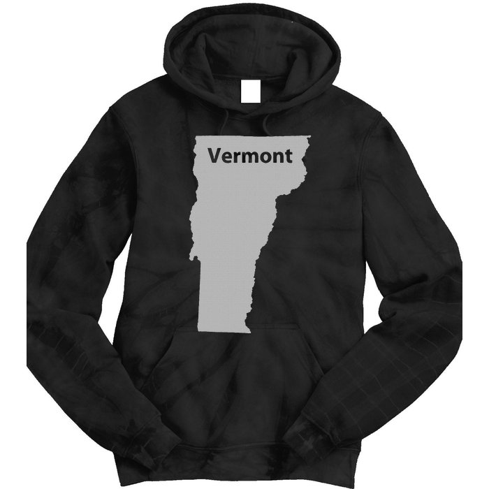 Vermont Map Home State Pride Gift Tie Dye Hoodie