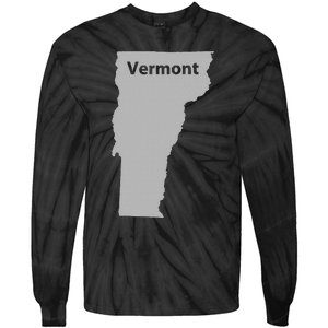 Vermont Map Home State Pride Gift Tie-Dye Long Sleeve Shirt